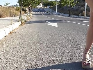 Pig-tailed Tramp Picked Up On The Road For A Deep Throat And Rear End Fuck