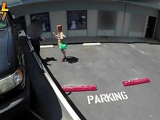 Red-haired Stunner Providing A Superb Suck Off So She Doesnt Get Towed